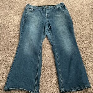 Lane Bryant Bootcut Jeans Tighter Tummy Technology Stretch Blue Denim 18 Short